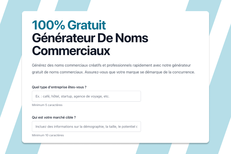 Présentation du Générateur de Noms d'Entreprise Gratuit